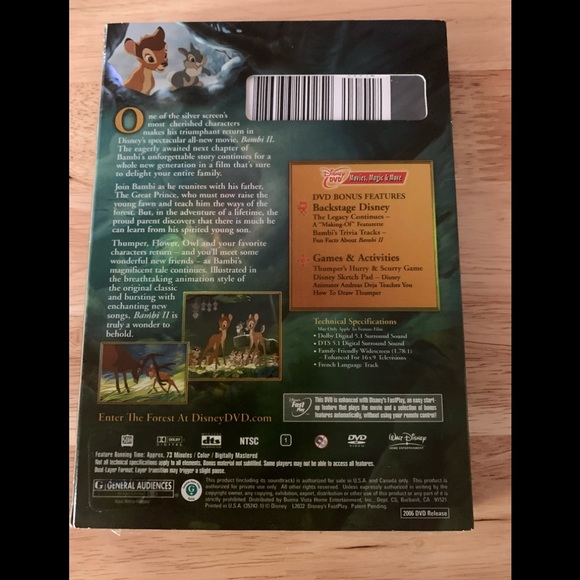 New Sealed Bambi II DVD - Picture 2 of 4